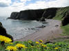 south beach Dunnottar Castle