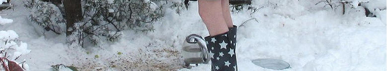 near naked in the snow