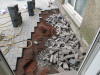 Starry Towers back patio steps Day 6