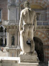 at the top of The Giant's Staircase statue of Neptune
