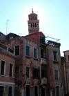 the leaning tower of The Chiesa di Santo Stefano Venice