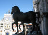 the replica Triumphal Quadriga (The Horses of Saint Mark) on St Mark's Basilica
